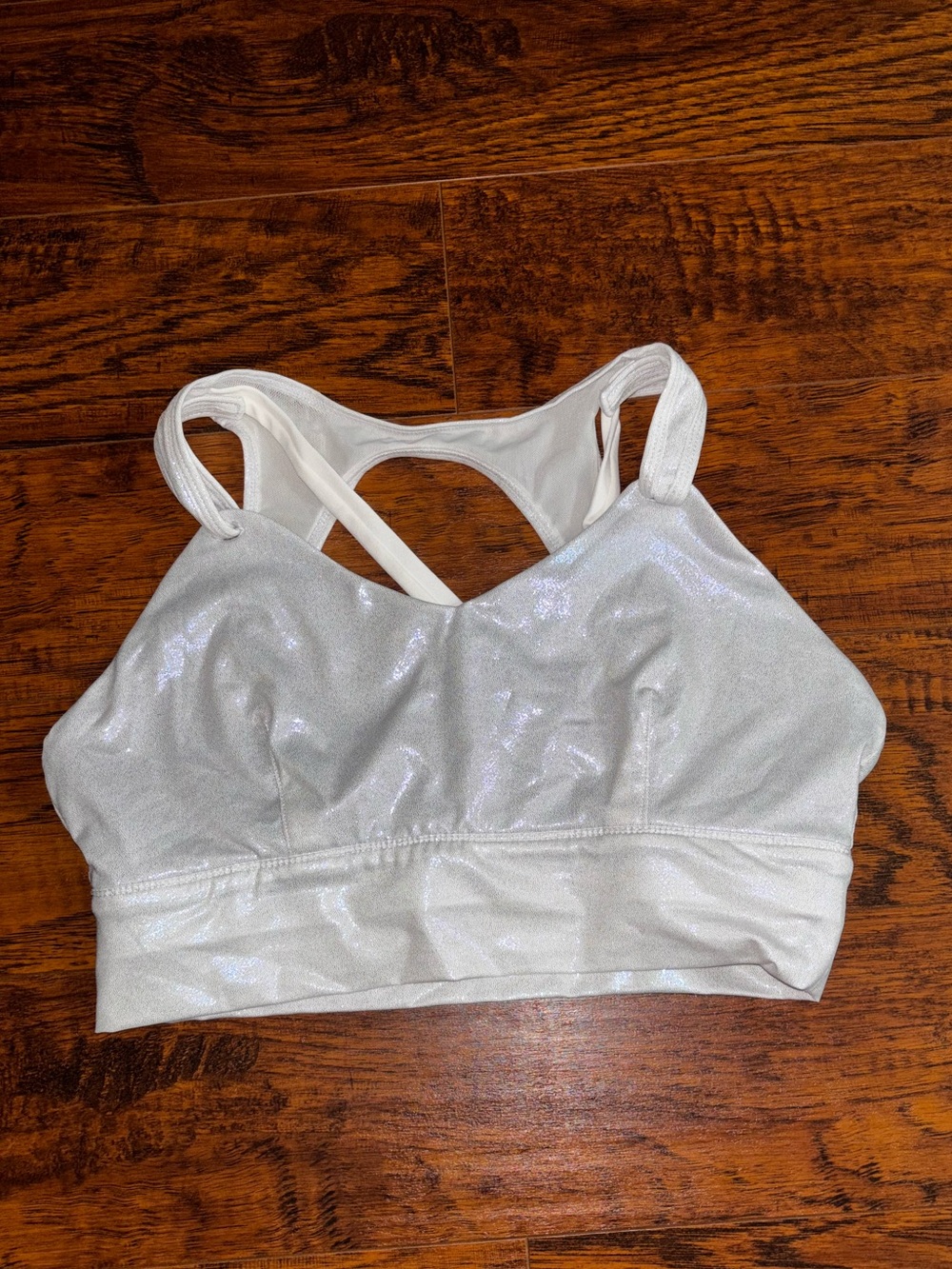 Born Primitive Kryptek Collection Vitality 2.0 Shimmer White Strappy Sports Bra